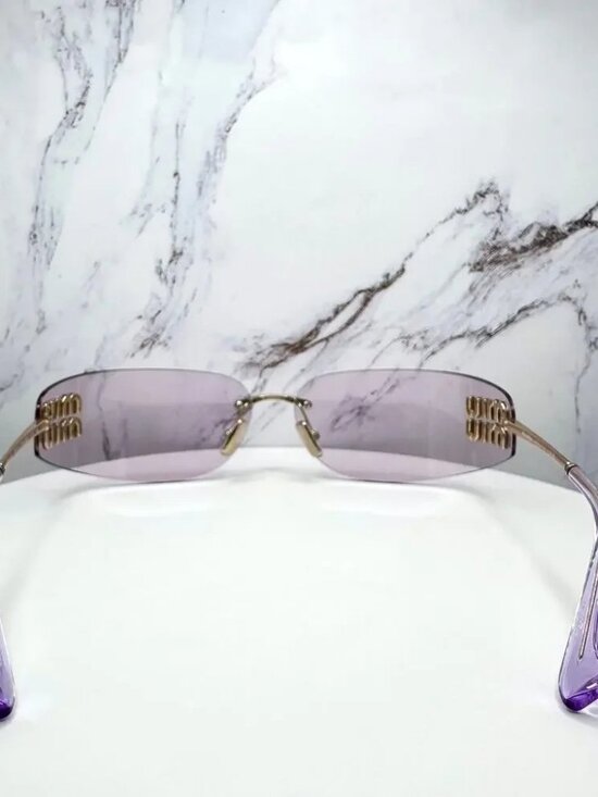 ✨ Miu Miu Rimless Pink Tinted Sunglasses main image 11